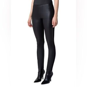 AKRIS PUNTO Fancy Leather Skinny Pants Size 6 BLACK